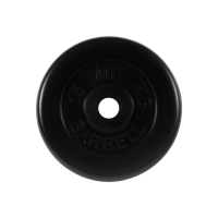 Диск обрезиненный черного цвета, 51 мм MB Barbell MB-PltB51-15